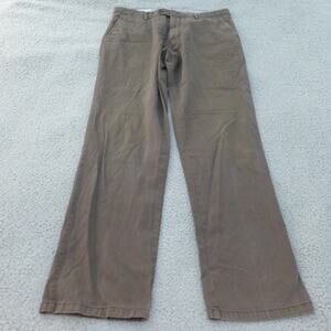 Ballin Pants Mens 36x33 Brown Chino Flat Front Straight Relaxed Mansfield